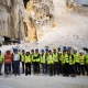 Students in the Carrara quarries